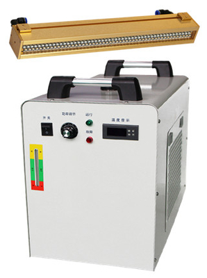 300*30mm 365nm 395nm 3000W UV LED इलाज लैंप UV जल शीतलन प्रणाली के साथ