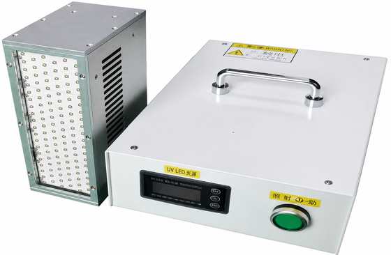 365nm/385nm/395nm/405nm तरंग दैर्ध्य के साथ औद्योगिक 400W एयर-कूल्ड UV LED क्योरिंग लाइट